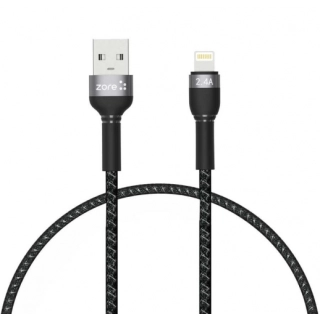 Shira Serisi Şarj Kablosu USB Apple Lightning 30 cm - Siyah