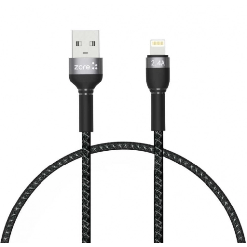 Shira Serisi Şarj Kablosu USB Apple Lightning 30 cm - Siyah