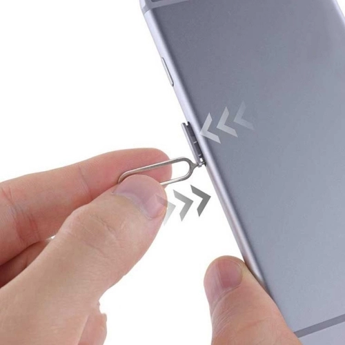 Sim Kart Tepsi Çıkarma İğnesi 10 Adet - Gümüş