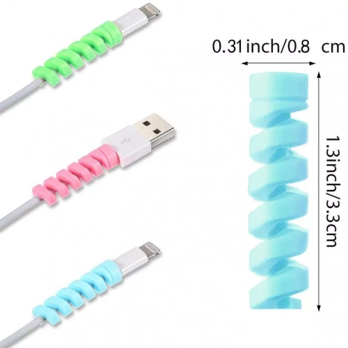 Spiral Kablo Koruyucu 4lü Silikon Set