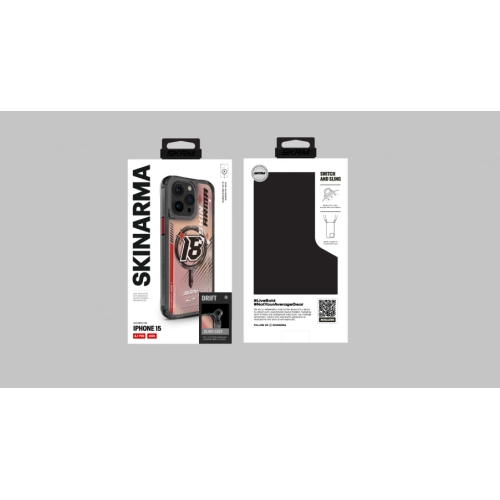 SkinArma Apple iPhone 15 Pro Max (6.7) Kılıf Magsafe Şarj Özellikli Sticker Yapıştırmalı Drift Kapak - Mavi