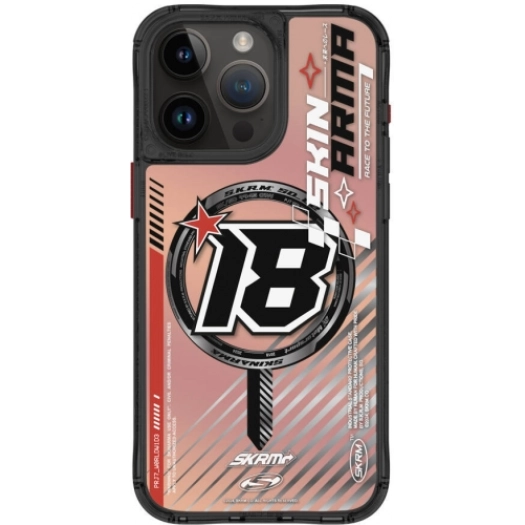 SkinArma Apple iPhone 15 Pro (6.1) Kılıf Magsafe Şarj Özellikli Sticker Yapıştırmalı Drift Kapak - Siyah