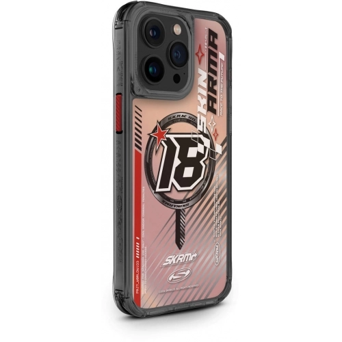 SkinArma Apple iPhone 15 Pro (6.1) Kılıf Magsafe Şarj Özellikli Sticker Yapıştırmalı Drift Kapak - Siyah