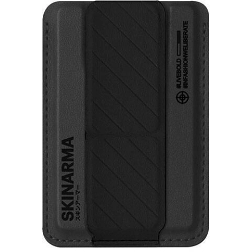 SkinArma Apple iPhone 15 Pro Max (6.7) Kılıf Şeffaf Magsafe Şarj Özellikli Kado Kartlıklı Saido Kapak - Mavi