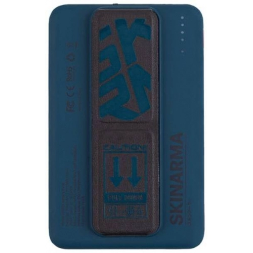 SkinArma Spunk Taşınabilir Wireless Şarj ve PD Hızlı Şarj Özellikli Powerbank 15W 5000mAh - Mavi