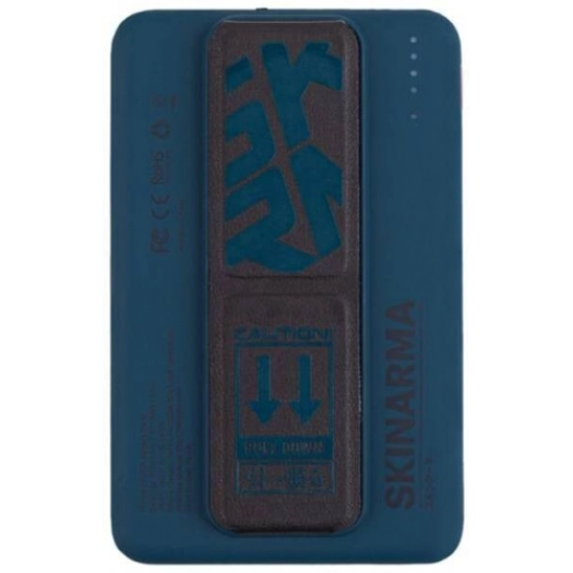 SkinArma Spunk Taşınabilir Wireless Şarj ve PD Hızlı Şarj Özellikli Powerbank 15W 5000mAh - Mavi