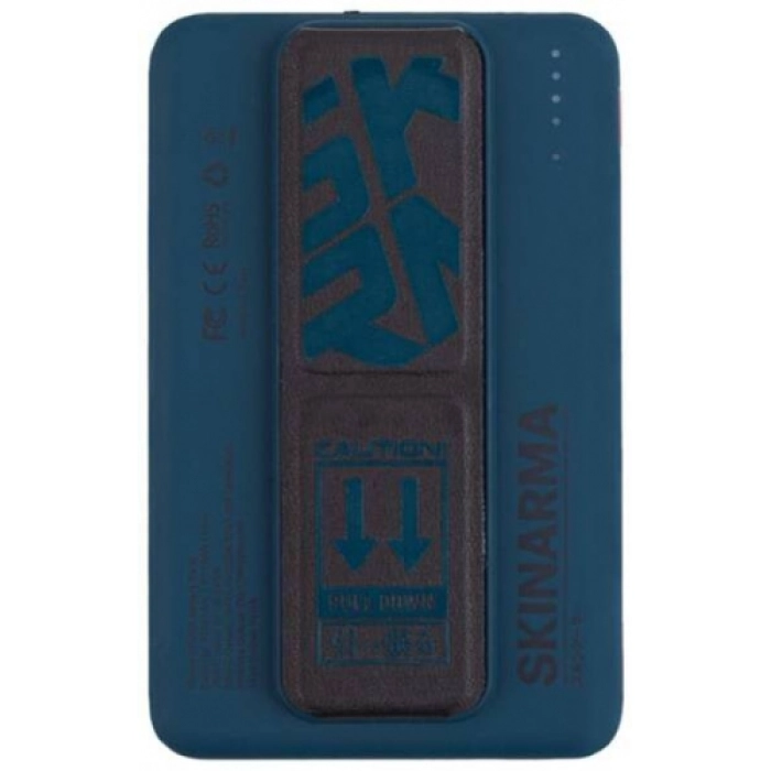 SkinArma Spunk Taşınabilir Wireless Şarj ve PD Hızlı Şarj Özellikli Powerbank 15W 5000mAh - Mavi
