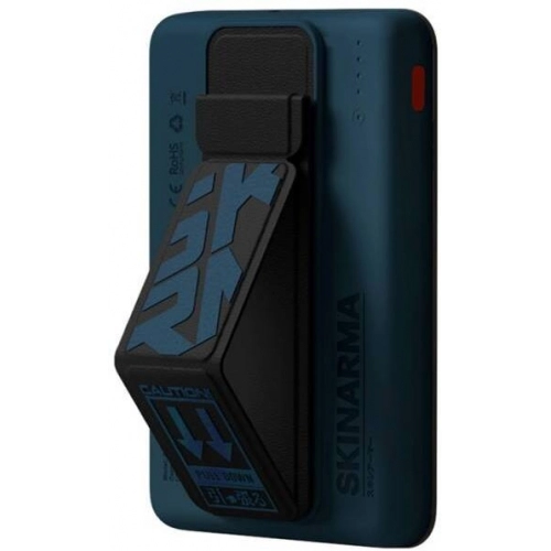 SkinArma Spunk Taşınabilir Wireless Şarj ve PD Hızlı Şarj Özellikli Powerbank 15W 5000mAh - Mavi