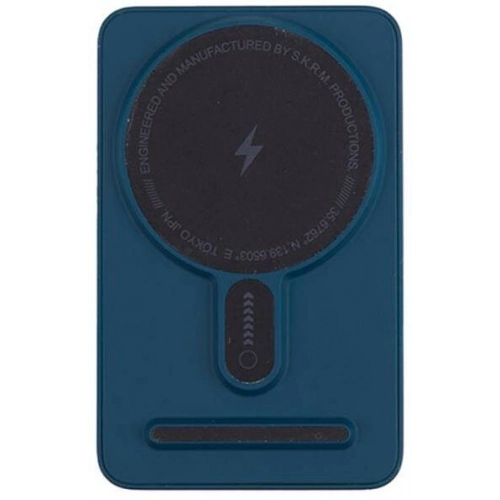 SkinArma Spunk Taşınabilir Wireless Şarj ve PD Hızlı Şarj Özellikli Powerbank 15W 5000mAh - Mavi