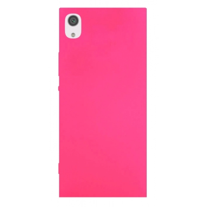Sony Xperia XA1 Ultra Kılıf İnce Soft Mat Renkli Esnek Silikon Kapak - Pembe