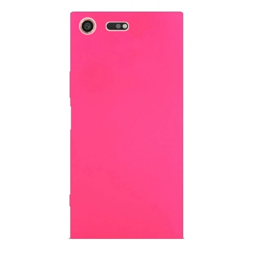 Sony Xperia XZ Premium Kılıf İnce Soft Mat Renkli Esnek Silikon Kapak - Pembe