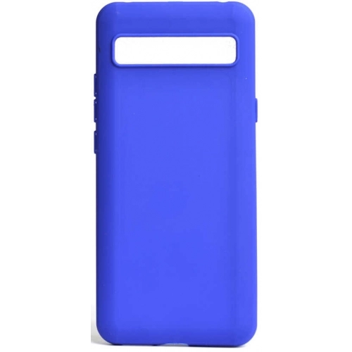 TCL 10 Plus Kılıf Silikon Mat Esnek Kamera Korumalı Biye Kapak - Mavi