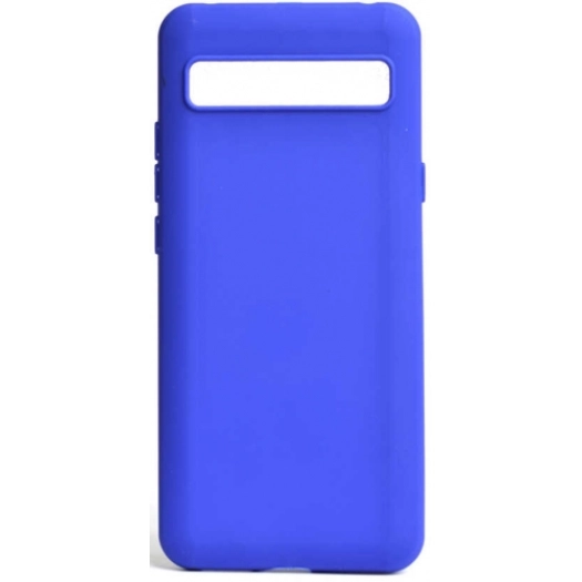 TCL 10 Plus Kılıf Silikon Mat Esnek Kamera Korumalı Biye Kapak - Mavi