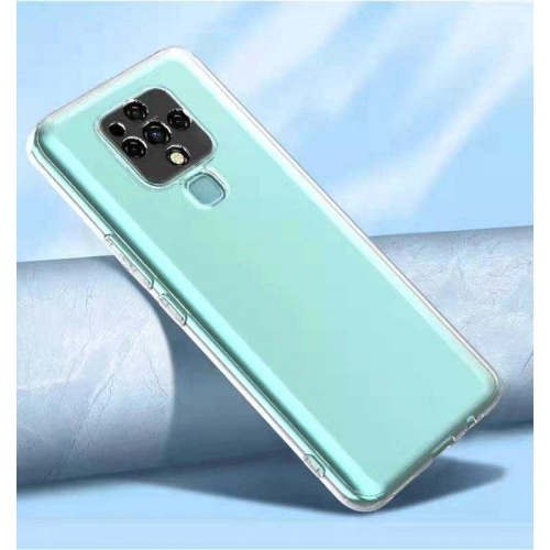Tecno Camon 16 Kılıf Kamera Korumalı Esnek Silikon Kapak - Şeffaf