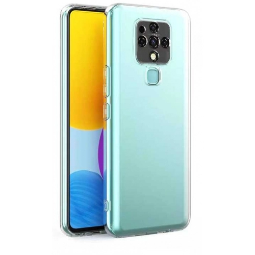 Tecno Camon 16 Kılıf Kamera Korumalı Esnek Silikon Kapak - Şeffaf