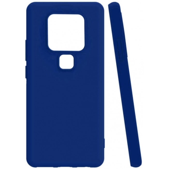 Tecno Camon 16 Kılıf Silikon Mat Esnek Kamera Korumalı Biye Kapak - Lacivert