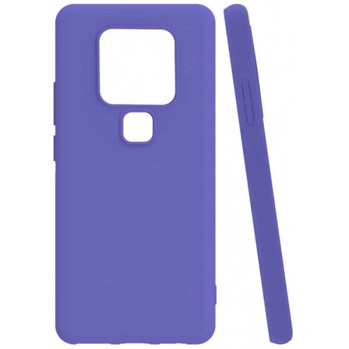 Tecno Camon 16 Kılıf Silikon Mat Esnek Kamera Korumalı Biye Kapak - Lila