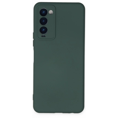 Tecno Camon 18 Kılıf İçi Kadife Mat Mara Lansman Silikon Kapak - Yeşil