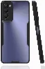Tecno Camon 18 Kılıf Renkli Silikon Kamera Lens Korumalı Şeffaf Parfe Kapak - Siyah