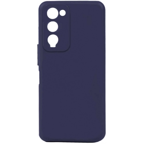 Tecno Camon 18 Kılıf Silikon Mat Esnek Kamera Korumalı Biye Kapak - Lacivert