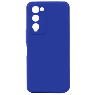 Tecno Camon 18 Kılıf Silikon Mat Esnek Kamera Korumalı Biye Kapak - Mavi