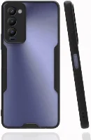Tecno Camon 18T Kılıf Kamera Lens Korumalı Arkası Şeffaf Silikon Kapak - Siyah