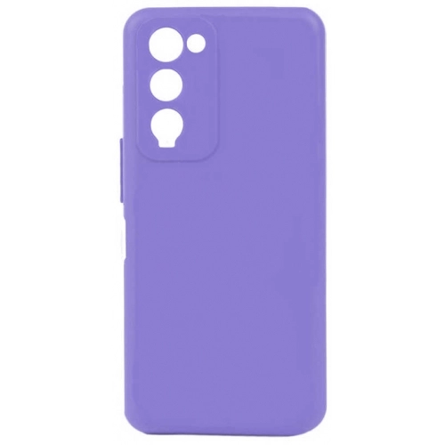 Tecno Camon 18T Kılıf Silikon Mat Esnek Kamera Korumalı Biye Kapak - Lila