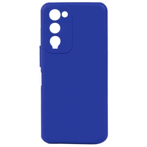 Tecno Camon 18T Kılıf Silikon Mat Esnek Kamera Korumalı Biye Kapak - Mavi