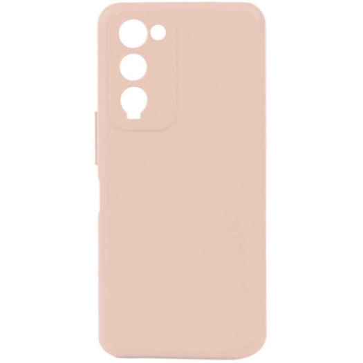 Tecno Camon 18T Kılıf Silikon Mat Esnek Kamera Korumalı Biye Kapak - Pudra