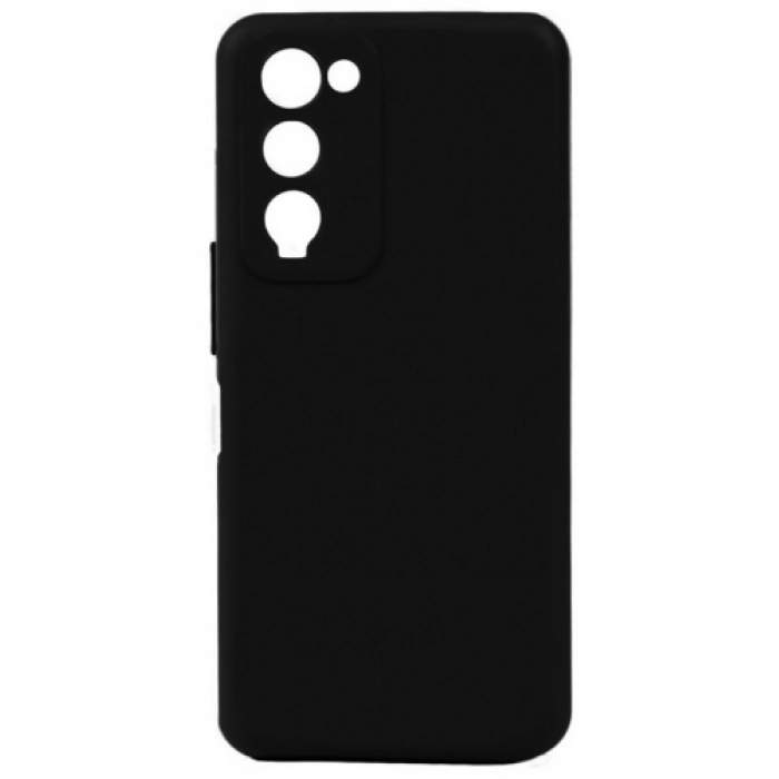 Tecno Camon 18T Kılıf Silikon Mat Esnek Kamera Korumalı Biye Kapak - Siyah