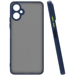 Tecno Camon 19 Neo Kılıf Kamera Korumalı Arkası Şeffaf Mat Silikon Kapak - Lacivert