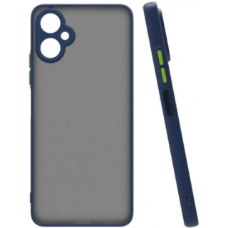 Tecno Camon 19 Neo Kılıf Kamera Korumalı Arkası Şeffaf Mat Silikon Kapak - Lacivert