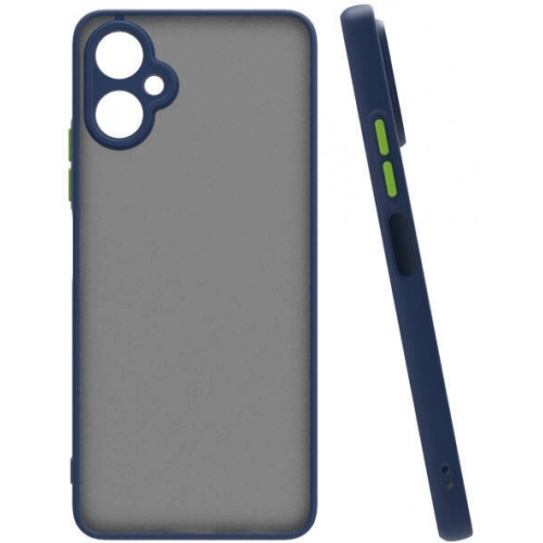 Tecno Camon 19 Neo Kılıf Kamera Korumalı Arkası Şeffaf Mat Silikon Kapak - Lacivert