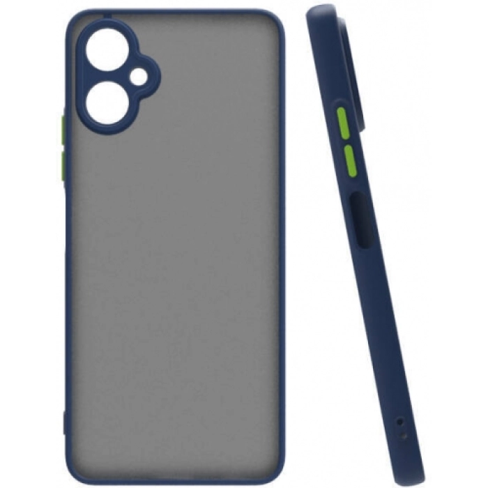Tecno Camon 19 Neo Kılıf Kamera Korumalı Arkası Şeffaf Mat Silikon Kapak - Lacivert