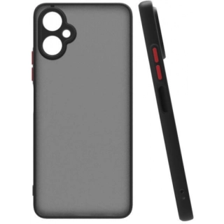 Tecno Camon 19 Neo Kılıf Kamera Korumalı Arkası Şeffaf Mat Silikon Kapak - Siyah