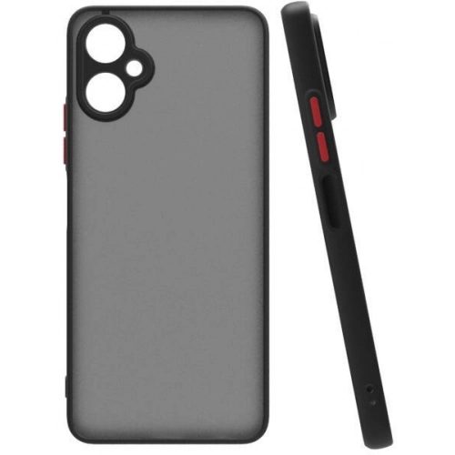 Tecno Camon 19 Neo Kılıf Kamera Korumalı Arkası Şeffaf Mat Silikon Kapak - Siyah