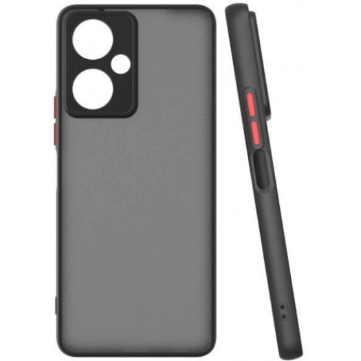 Tecno Camon 19 Pro Kılıf Kamera Korumalı Arkası Şeffaf Mat Silikon Kapak - Siyah