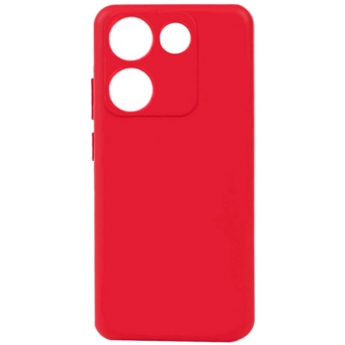 Tecno Camon 20 Kılıf Silikon Mat Esnek Kamera Korumalı Biye Kapak - Kırmızı