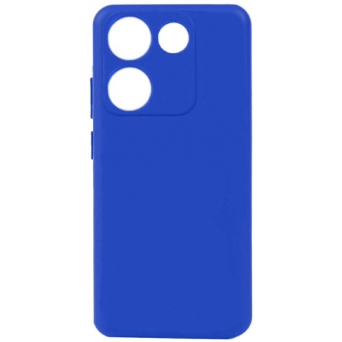 Tecno Camon 20 Kılıf Silikon Mat Esnek Kamera Korumalı Biye Kapak - Mavi