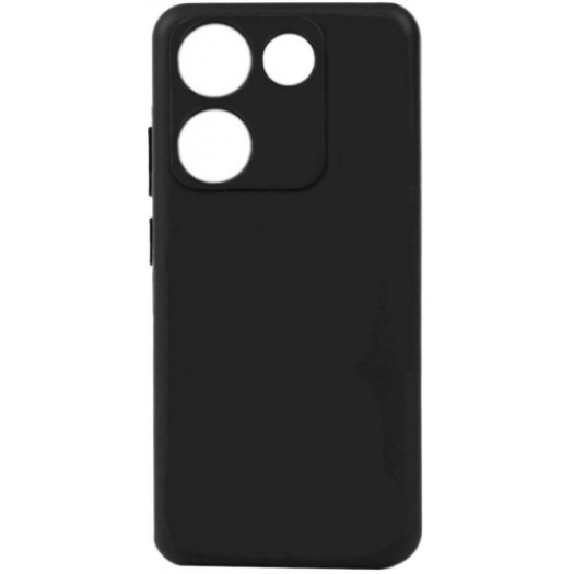 Tecno Camon 20 Kılıf Silikon Mat Esnek Kamera Korumalı Biye Kapak - Siyah