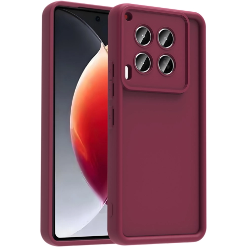 Tecno Camon 30 ile Uyumlu Kılıf Kamera Korumalı Silikon Ananas Kapak - Mürdüm