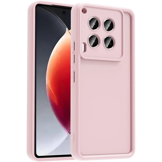 Tecno Camon 30 ile Uyumlu Kılıf Kamera Korumalı Silikon Ananas Kapak - Pembe