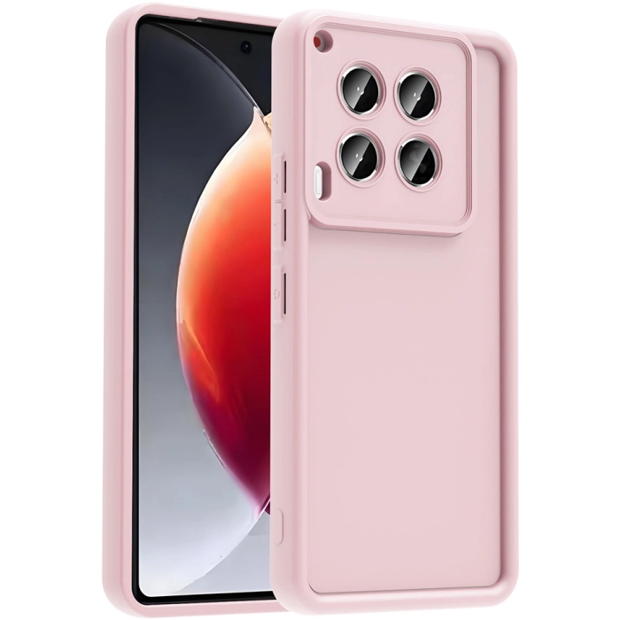 Tecno Camon 30 ile Uyumlu Kılıf Kamera Korumalı Silikon Ananas Kapak - Pembe