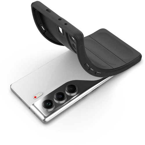 Tecno Camon 40 Pro Kılıf Esnek TPU Oyuklu Arka Yüzey Tasarımlı Zore Etnik Silikon Kapak - Koyu Yeşil