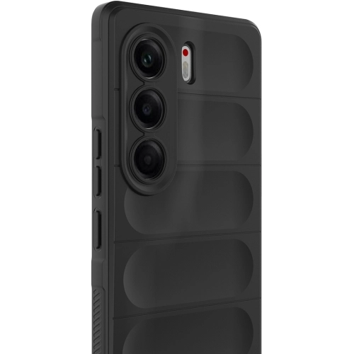 Tecno Camon 40 Pro Kılıf Esnek TPU Oyuklu Arka Yüzey Tasarımlı Zore Etnik Silikon Kapak - Lacivert