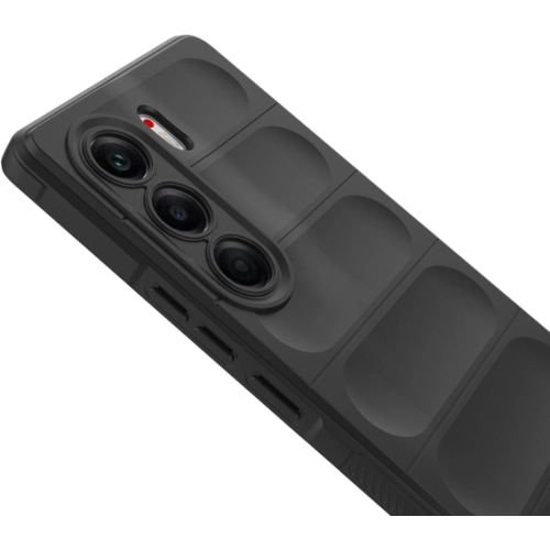 Tecno Camon 40 Pro Kılıf Esnek TPU Oyuklu Arka Yüzey Tasarımlı Zore Etnik Silikon Kapak - Lacivert