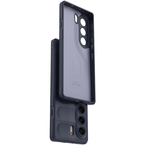 Tecno Camon 40 Pro Kılıf Esnek TPU Oyuklu Arka Yüzey Tasarımlı Zore Etnik Silikon Kapak - Lacivert