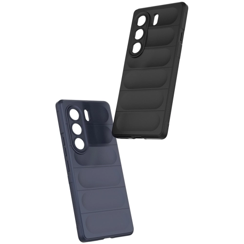 Tecno Camon 40 Pro Kılıf Esnek TPU Oyuklu Arka Yüzey Tasarımlı Zore Etnik Silikon Kapak - Siyah