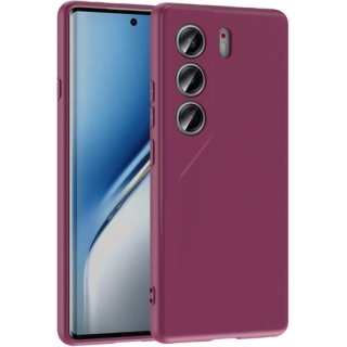 Tecno Camon 40 Pro Kılıf İçi Kadife Mat Mara Lansman Silikon Kapak  - Koyu Mor