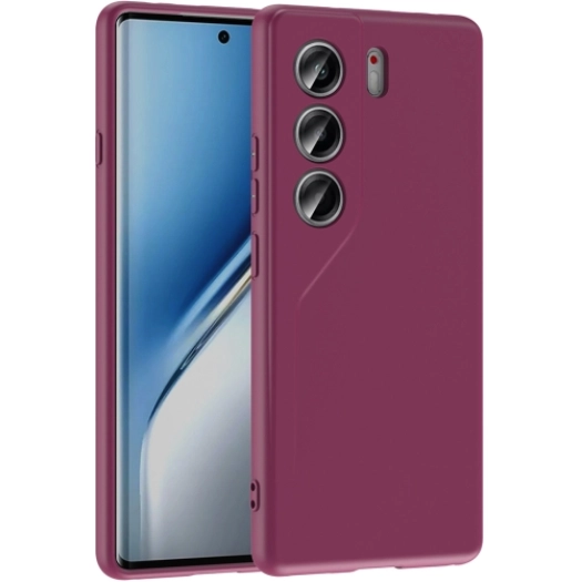 Tecno Camon 40 Pro Kılıf İçi Kadife Mat Mara Lansman Silikon Kapak  - Koyu Mor